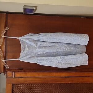 Storia | Blue and Yellow Floral Baby Doll Dress - size L - NWT